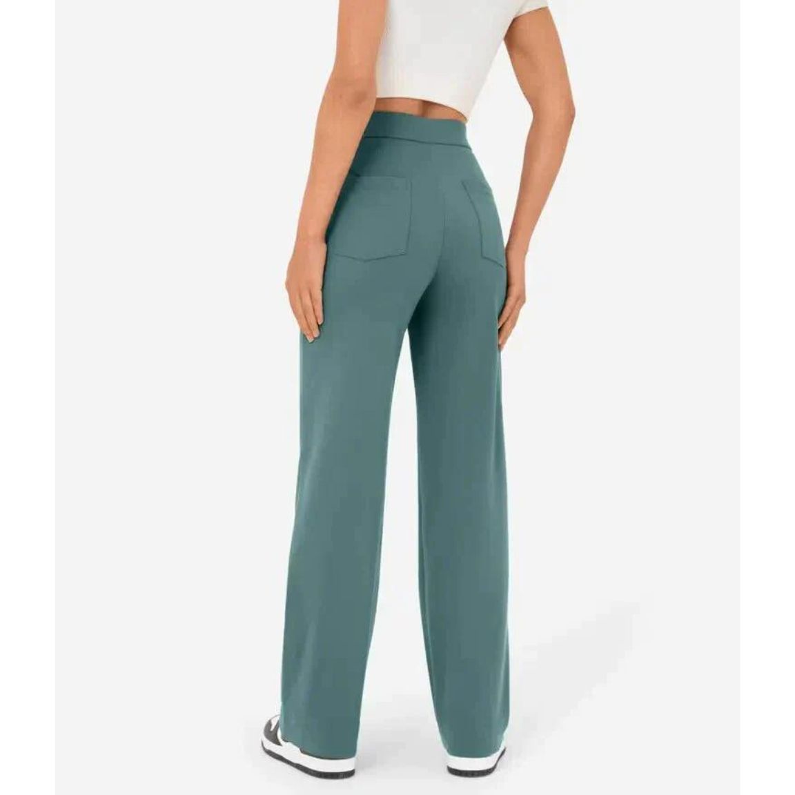 Stretchy High-Waisted Trousers