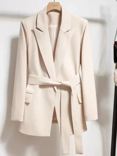 Emilia Blazer with Waist Belt and Practical Pockets